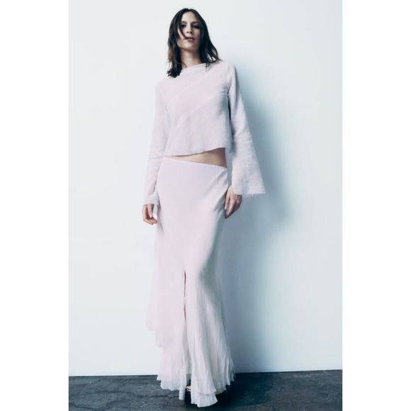 ZARA LONG SLIT SKIRT - Picture 1 of 10